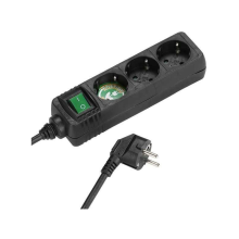 Vivanco extension cord 3 sockets 1.4m, black