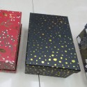 Box DIANA-7, with a lid 25x18xH10,5cm, black/gold