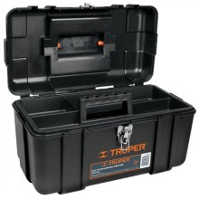 Industrial plastic tool box with steel latches, 432x241x229mm Truper®