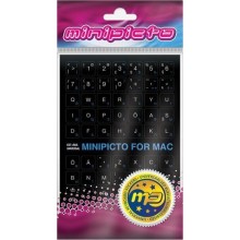 Minipicto наклейки для клавиатуры EST/RUS KB-MAC-EE-RU-BLK, черный/белый/синий