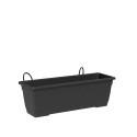 Plant pot Birka 40 x 17 x h16cm with mount kit, ash