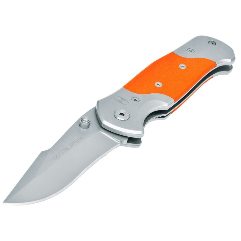 Folding stainless steel knife 100mm Truper® Folding stainless steel knife 100mm Truper®