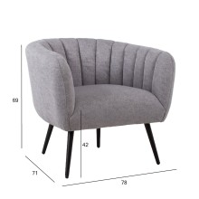 Armchair TUCKER grey
