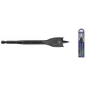 Flat wood drill 22 mm, reinforced body, 1/4 hex shank
