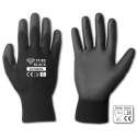 Gloves PURE BLACK PU, size 9