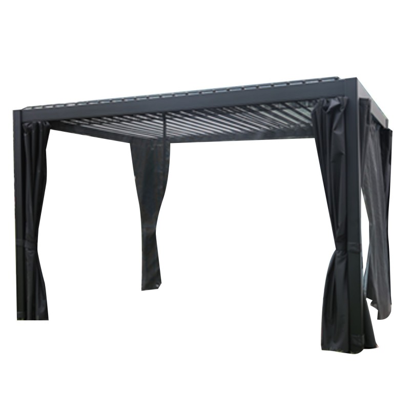 Шатёр MIRADOR 3x3xH2,5м со шторами, темно-серый Шатёр MIRADOR 3x3xH2,5м со шторами, темно-серый