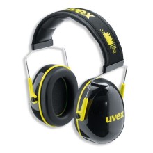 Earmuffs UVEX K2. SNR: 32dB, black/yellow, soft head band