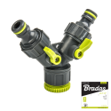 LIME LINE Tee 3/4"-1/2" with 2 valves
