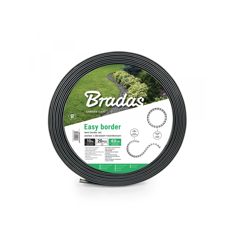 Lawn border set EASY BORDER 40mm, gray Lawn border set EASY BORDER 40mm, gray