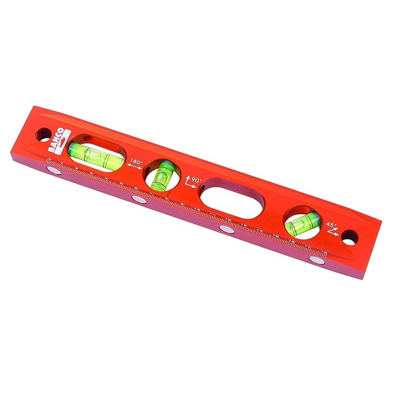 Spirit level 3 vials, plumb, horizontal and 45° Spirit level 3 vials, plumb, horizontal and 45°