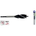 Wood drill bit Tivoly 22 mm, 4 cutting edges, 1/4 HEX