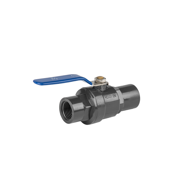 PN10 PVC combined valve, SS handle 1" female / 1" female