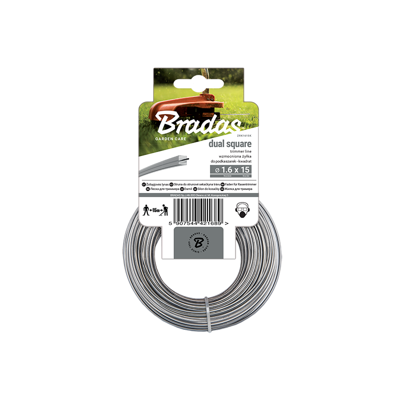 Trimmer line RIPPER DUAL, square 2,7mm x 50m - card