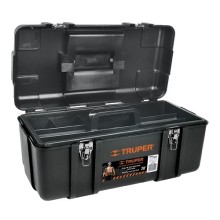 Industrial plastic tool box with steel latches, 508x267x254mm Truper®