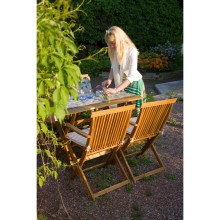 Chair FINLAY 54x57xH86cm with armrests, acacia