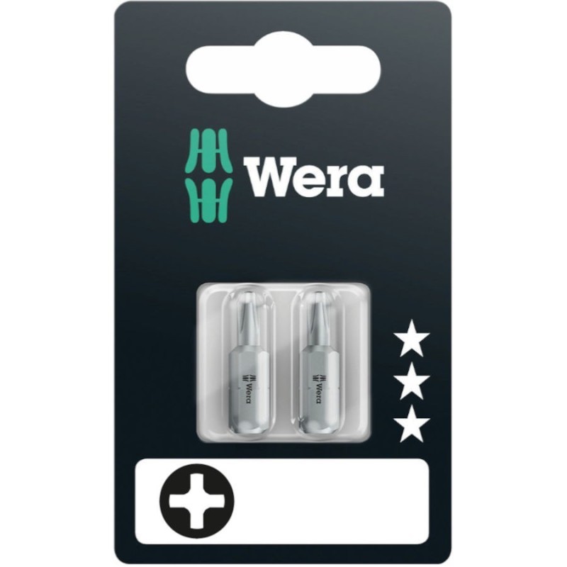 Wera 851/1 RZ bits for drywall screws PH 2 x 25mm, 2pcs Wera 851/1 RZ bits for drywall screws PH 2 x 25mm, 2pcs