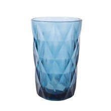 Tall drinking glass CORAL 350ml, D8xH12cm, blue