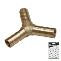 Y-type tee for 12,5mm hose BRASS
