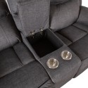 Recliner sofa GENTRY 2-seater, manual, grey