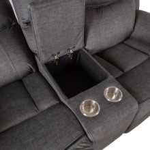 Recliner sofa GENTRY 2-seater, manual, grey