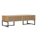 Coffee table HAMPTON 120x60xH40cm, melamine with oak bark