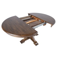 Dining table JAMES D106+46xH76cm, rustic oak