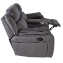 Recliner sofa GENTRY 2-seater, manual, grey