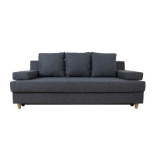 Sofa bed VELLA with storage box, dark grey