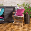 Chair FINLAY 54x57xH86cm with armrests, acacia