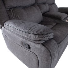 Recliner sofa GENTRY 2-seater, manual, grey
