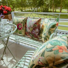 Cushion AMAZONIA 45x45cm, beige floral
