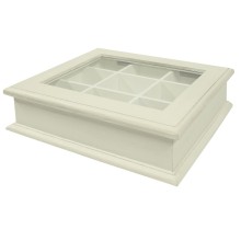 Tea box SAMIRA 26,5x22x8,5cm, antique white