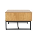 Coffee table HAMPTON 120x60xH40cm, melamine with oak bark