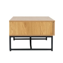 Coffee table HAMPTON 120x60xH40cm, melamine with oak bark