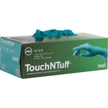 Перчатки одноразовые нитриловые Ansell TouchNTuff 92-600, толщина 0,12мм, размер S (6,5-7), гладкая ладонь, зеленые, в упаковке 20 шт.