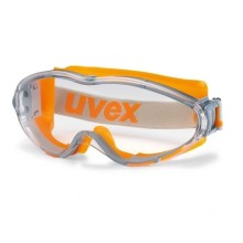 Kaitse prillid wide-vision Uvex Ultrasonic, värvitu supravision HC/AF kattega lääts, hall/oranž. Kummist peapael. Jaepakend