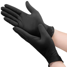Disposable nitrile gloves Ansell MICROFLEX Midknight Toutch 93-732, Ergoform, 100 pcs, 0,07mm thick, size M (7.5-8), black