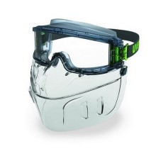 Safety goggles Uvex Ultravision with detachable face mask. PC clear lens, supravision excellence coating.