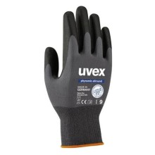 Safety gloves Phynomic Allround, polyamide/elastane with aqua polymer coating for dry and slightly damp areas, grey, size 8