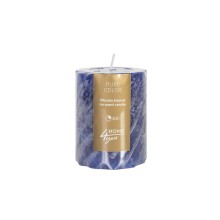 Candle PURE COLOR, D6.8xH9.5cm, blue ( no scent)