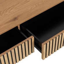 Coffee table HAMPTON 120x60xH40cm, melamine with oak bark