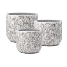 Plant holder LOUNA D37xH30cm, white/grey
