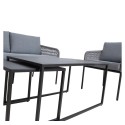 Garden furniture set LEVINE 2 tables, sofa and 2 chairs, grey