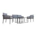 Garden furniture set LEVINE 2 tables, sofa and 2 chairs, grey