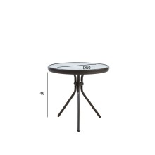Table DUBLIN D50xH46cm, dark brown