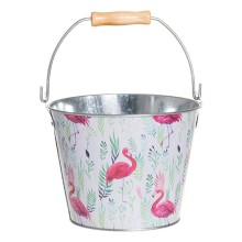 Metal bucket Flamingo 10L
