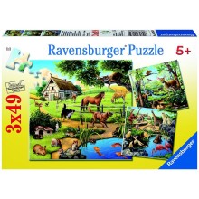 Ravensburger puzzle 3x49 pcs Animals