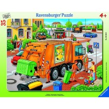 Ravensburger large tile puzzle 35 pieces Garbage truck