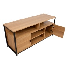 TV table STUDY 120x40xH54cm, oak/black
