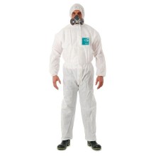 Disposable coverall Type 5/6 Ansell Alphatec 1800 standard, white, size M